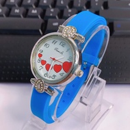 Jam Tangan Wanita Anak Remaja Desain Cantik Berbagai Varian Warna Versi Korea Import Strap Silikon