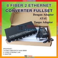 [Can pay on the spot] 4 Ports A - 4 Port B With / Without adapter - FullSet Media Converter Single M