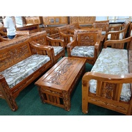 SOFA KAYU JATI SET COBRA KAYU JATI 3211 MEJA KOPI