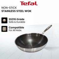 Tefal 316 Stainless Steel Wok Honeycomb Wok Non Stick Wok Pan Induction Cooker Pot