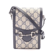 【二手】Gucci GUCCI 單肩包 馬關 1955 迷你包 625615 海軍藍 PVC 塗層帆布 皮革 馬連扣 1955 迷你包 女士