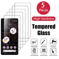 5 cái bọc hoàn toàn kính cường lực cho Google Pixel 7A 7 6A 6 5 5A 4A 4 XL 3 3A 8 6A 7A miếng phim b