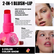 Jelly Blush Stick 2 In 1 Blush For Cheeks Lips Moisturizing Contour Cream Long Lasting Face O0a0