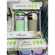 Original set of 2 Reduce Insulated Glass Aspen 20oz thermos cups equivalent to 591ml - American prod