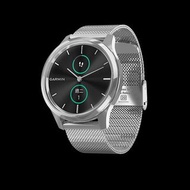 Garmin Vivomove Luxe 指針式智能腕錶輕奢版 010-02241-63 銀色錶圈 銀色米蘭尼斯錶帶 中文版