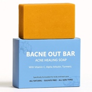 Ecloura Bacne Out Bar, Acne Healing Soap with Turmeric Vitamin C & Alphaarbutin, Natural Exfoliating