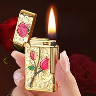 Bật Lửa Dupont Xăng Đá Họa Tiết Hoa Hồng ( Xài Xăng - Lửa Thường)