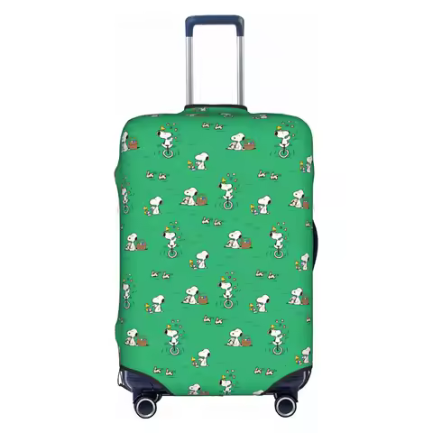 Custom Snoopy Woodstock Cartoon Beagle Suitcase Cover Elastic Luggage Covers Protector for 18-32 inc
