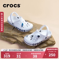 crocs卡骆驰洞洞鞋贝雅卡骆班轻便耐磨一脚蹬休闲鞋|205089 白/深蓝-126 41/42(260mm)