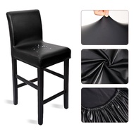 PU Waterproof Chair Cover Elastic Bar Stool Chair Covers for Dining Room Stretch Slipcover for Wedding Banquet Seat Protector