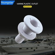 【FY】  Marine Boat Thru Hull Fitting Connector Plastic Boat Drain Bilge Pump Plumbing For 5/8, 3/4, 1