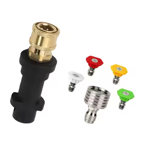 Karcher K2-K7 Pressure Washer Accessory Combo, Universal Quick Connect Adapter & Stainless Steel Noz