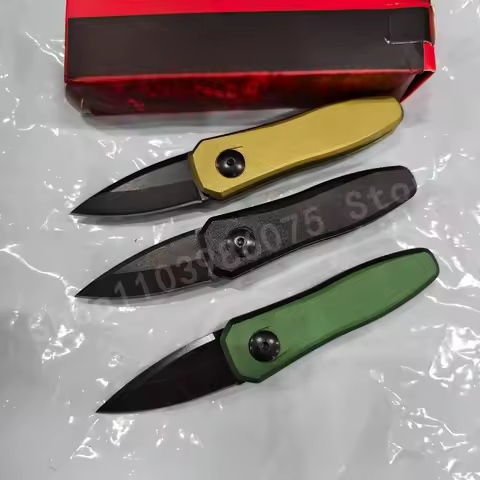 KS 7500 Three-color Folding Utility Knife with High-hardness 8Cr13Mov Blade Aluminum Handle Outdoor 