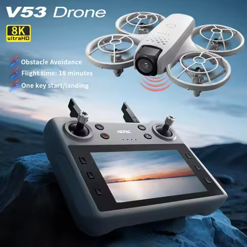 Professional HD V53 Drone 8k 6k 4k WIFI fpv Quadcopter Aircraft with Obstacle Avoidance for Aerial P