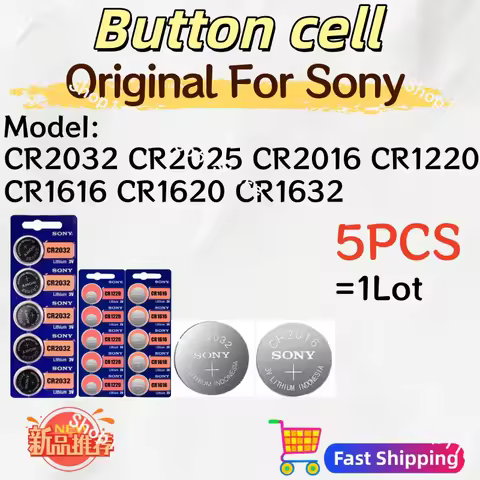 5Pcs Original for SONY CR2032 battery CR2025 CR2016 CR1632 CR1220 CR1620 CR1616 cr2032 cr2016 cr2016