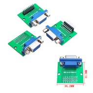 1pcs DB15 HDR15 DR15 to Dip 2.54mm interface Test Board Blue VGA Female Socket Adapter Conversion Bo