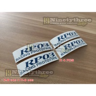 Rp03 racing prototype sticker rim(4 PCS)