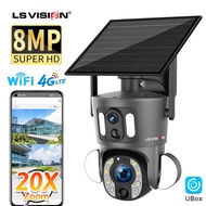 LS VISION 4K 8MP 20X ZOOM 4G/WiFi Dual Screens  Dual Lens Solar Camera OutdoorOptical Zoom Humanoid 