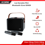 Bộ loa karaoke bluetooth iCore ISM09 kèm 02 micro - Hàng chính hãng