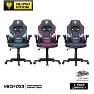 เก้าอี้เกมมิ่ง NUBWO NBCH-030 Gaming Chair HIGH GRADE BREATHABLE FABRIC มีให้เลือก 3 สี ปรับเอนได้ 135 องศา เบาะนั่งสบาย ขาไนลอน ของแท้มีรับประกัน 1 ปี