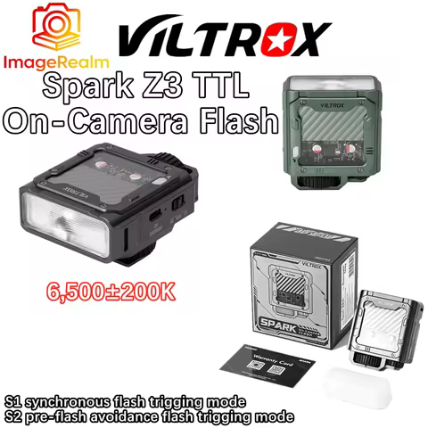 VILTROX Spark Z3 Camera Flash Speedlite Universal TTL GN16 6500K for Sony Canon Nikon Fujifilm DSLR