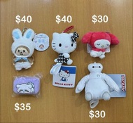 [放] 日版 Chiikawa 飛鼠 Mochhichi 蒙奇奇 Sanrio Melody Hello Kitty 凱蒂貓 Disney Baymax 醫神 公仔掛飾 吊飾 景品 夾公仔