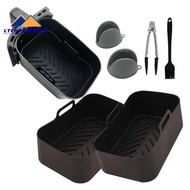 2PCS Air Fryer Silicone Liners Non-Stick for  DZ201/ DZ401 Air Fryer Basket Accessories Reusable Air