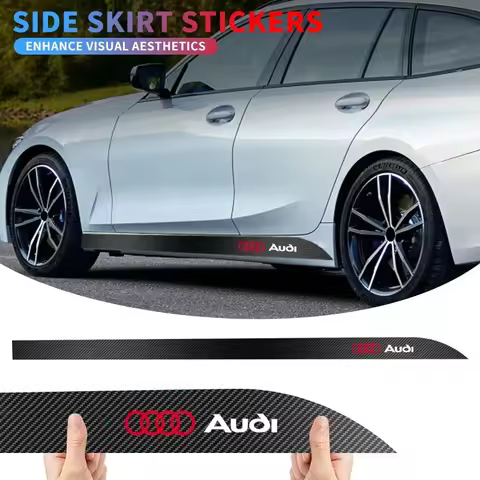 2pcs/set Car Door Side Skirt Sticker Decal For Audi A3 A4 A5 B8 8P B9 8V B6 B7 A1 A6 C6 Q3 Q5 C7 8I 