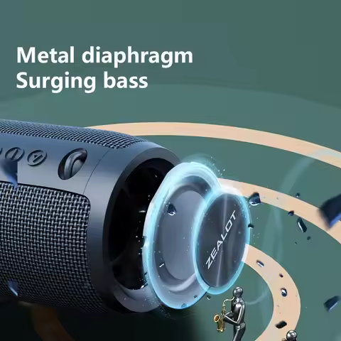 ZEALOT S51 Pro 40W Wireless Speakers, Outdoor Portable Subwoofer Speaker, Waterproof IPX 6, Dual Pai