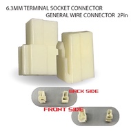 6.3MM TERMINAL SOCKET CONNECTOR GENERAL WIRE CONNECTOR 2Pin