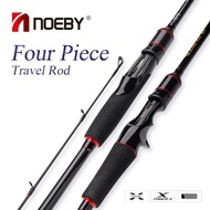 ✌NOEBY Fishing Rod Leisure K4 Spinning Casting 2.13m 4 Section 7-28g Lure Travel Rod Pike Trout ☹g