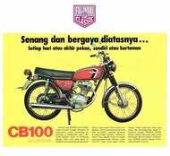 iklan honda cb100 original brosur honda cb100 original