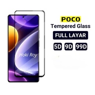 LAYAR Tempered Glass 9D Full Screen Xiaomi Poco F6 F6 Pro M6 Plus C51 C61 Full Screen Protector