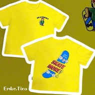 SKATEBOY YELLOW T-SHIRT Boxy Loose Form 100% Cotton 2C