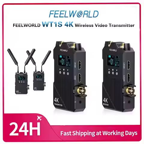 4K Live Stream Wireless Video Kit FEELWORLD WT1S SDI+Dual HD Full Duplex Intercom For Mirrorless DSL