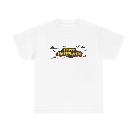 Happy Halloween Bats Clouds T Shirt spooky october fun festive scary oct 31