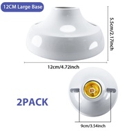 E27/E26 Lamp Holder Screw Cap Socket White Ceiling Light Fixing Base Stand Light Bulb Holder