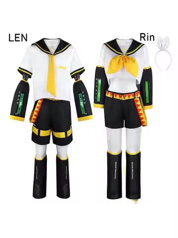 Anime Rin Len Cosplay Costume Len Rin Cosplay Len Costume Kagamine JK Uniform for Halloween Comic Co