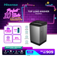 [FREE INSTALL] Hisense (10.5kg) Top Load Non-inverter Washing Machine / Washer  WTJA1101T - Titanium