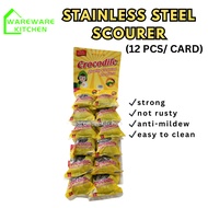 12Pcs/Card Stainless Steel Scourer Winding Scrubbers Berus Dawai Bulat Dawai Gosok Periuk Berus Dawa