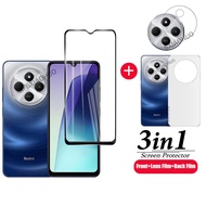 3in1 For Redmi 14C Tempered Glass film For Redmi 14C Screen Protector+lensfilm+back film