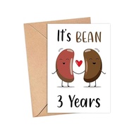 [Coisíní] 3rd Anniversary Card - Love Anniversary Greeting Card, Couple's Anniversary Card, Greeting