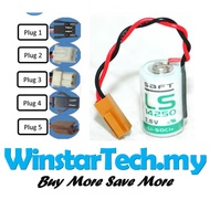 Saft LS14250 1/2AA 3.6V PLC Industrial ER 14250 Lithium Battery + Plug