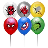 12inch Captain America Spiderman Hulk Latex Balloon Hero Theme Birthday Party Balloon Decoration