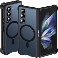 Hensinple untuk Samsung Galaxy Z Fold 4 Case Magnetic, Z Fold4 Case [Sesuai dengan MagSafe][Slim Fit