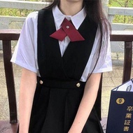 DTX816ฤดูร้อนญี่ปุ่นชุดเดรสให้นมเครื่องแบบ JK เอี๊ยมกระโปรงนักเรียนหญิงหลวมกลางความยาวการ์ดนมกระโปรงชิ้น