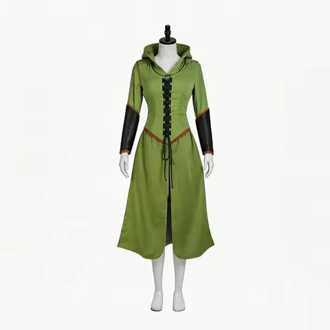 Movie Lorded Rings Arwen Cosplay Costume Hooded Trench Coat Outfit For Adult Women Girls Dress Hallo