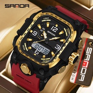 Classic SANDA Multi-Function Watch - 3 Time Zones, Chronograph, Luminous & Alarm Chime