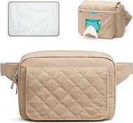 G4Free Small Diaper Bag for Baby Girl and Boy, Mini Sling Diaper Bag Fanny Pack with Portable Changi