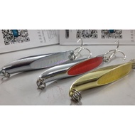 Starlit SMS201 Twisty Spoon chrome holographic red'silver  /gold Tenggiri  ( Halco )